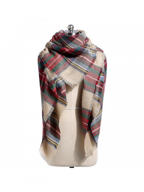 Plaid Blanket Scarf Winter Warm Scarf Soft Cashmere Feel Wrap Shawl