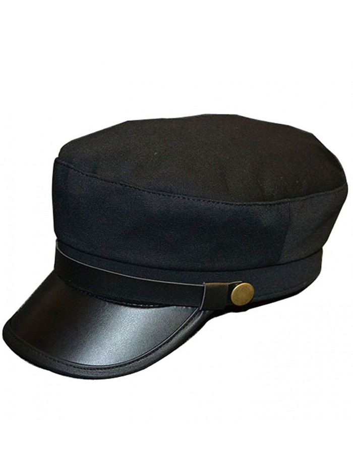 black military peaked cap