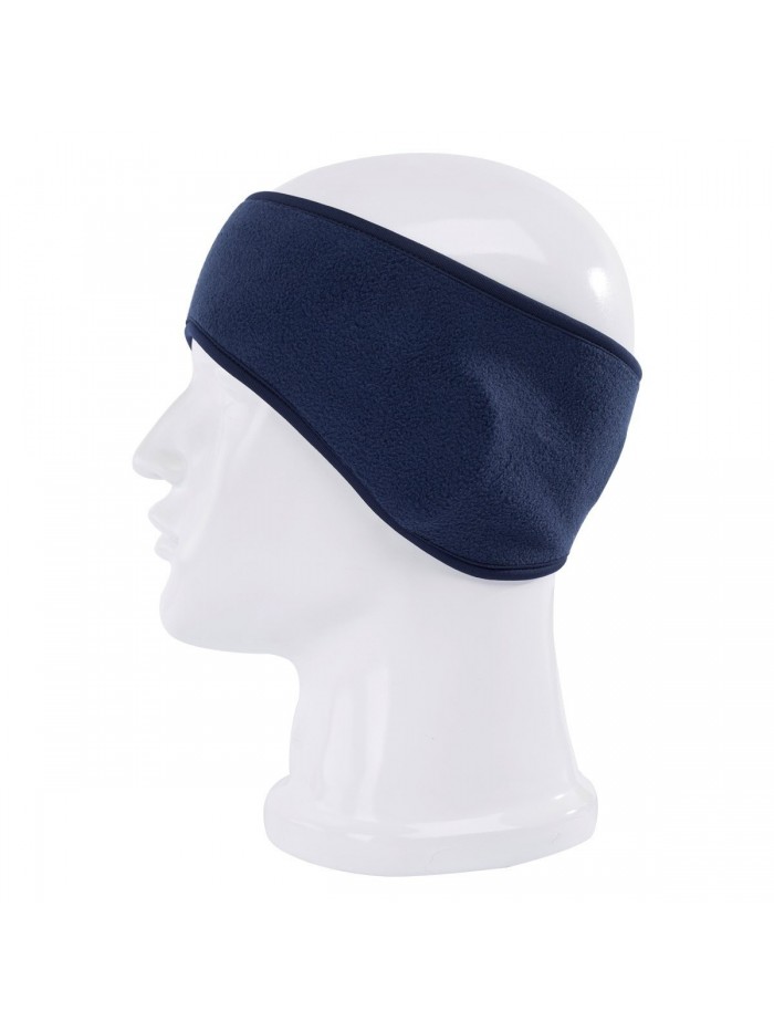 Fleece Thermal Headbands Ear Warmers Ear Muffs (Set of 2 Colors) - Navy ...
