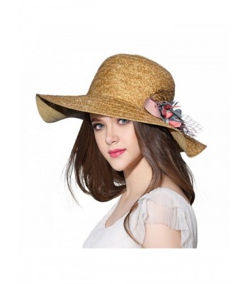 Womens Reversible Straw Sun Hat Summer Outdoor Wide Brim Floppy ...