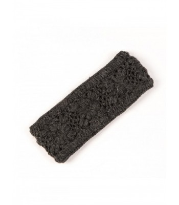 Nirvanna Designs HB08 Crochet Multi Headband with Fleece - Charcoal - CG11H7REXG3