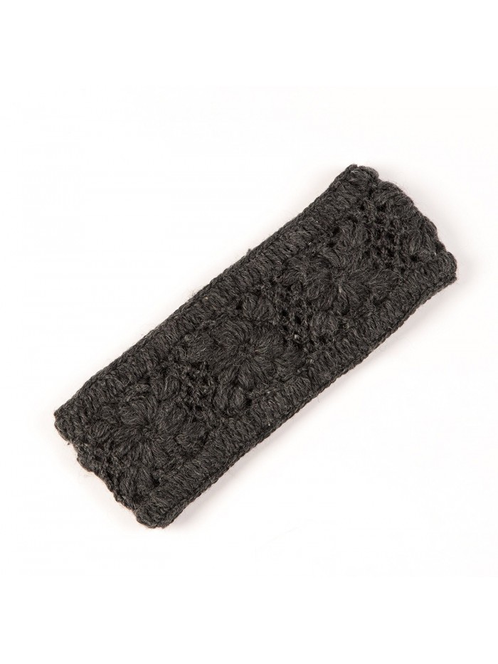 Nirvanna Designs HB08 Crochet Multi Headband with Fleece - Charcoal - CG11H7REXG3