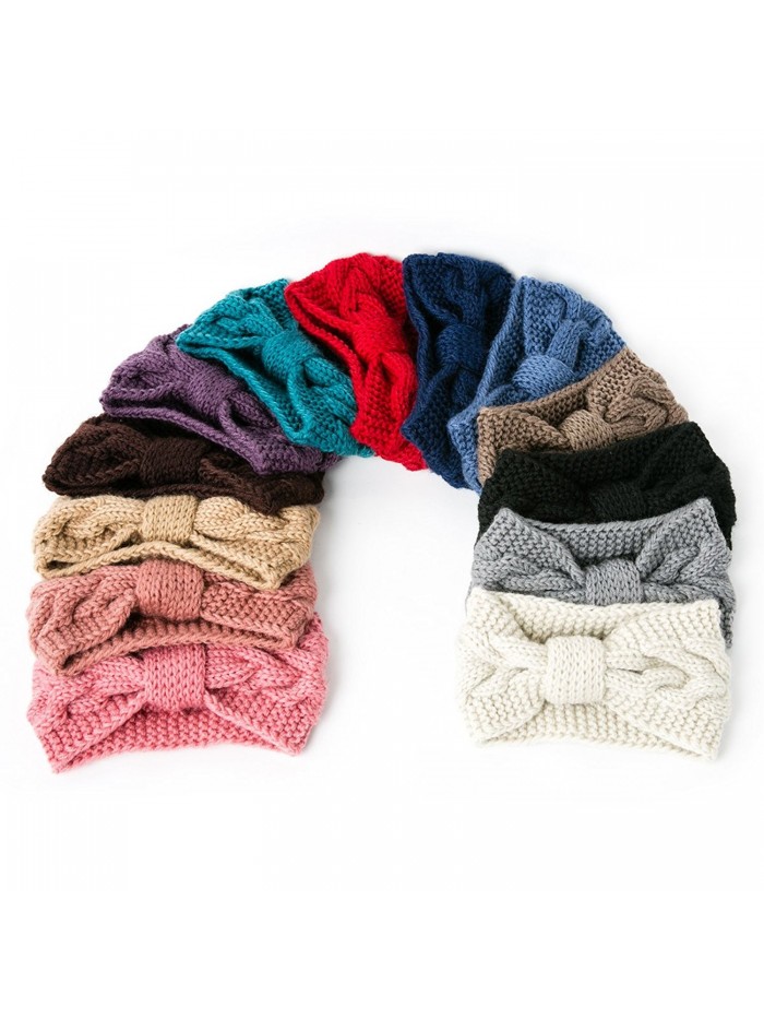 Womens Chunky Cable Knitted Turban Headband Ear Warmer Head Wrap 1