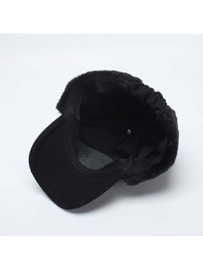 Women's Ushanka Earflaps Flat Cap Winter Woolen Harajuku Bomber Trapper ...