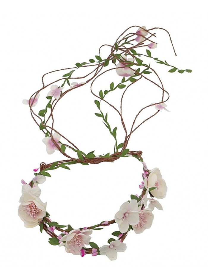 Adjustable Bridal Flower Garland Headband Flower Crown Hair Wreath Halo ...