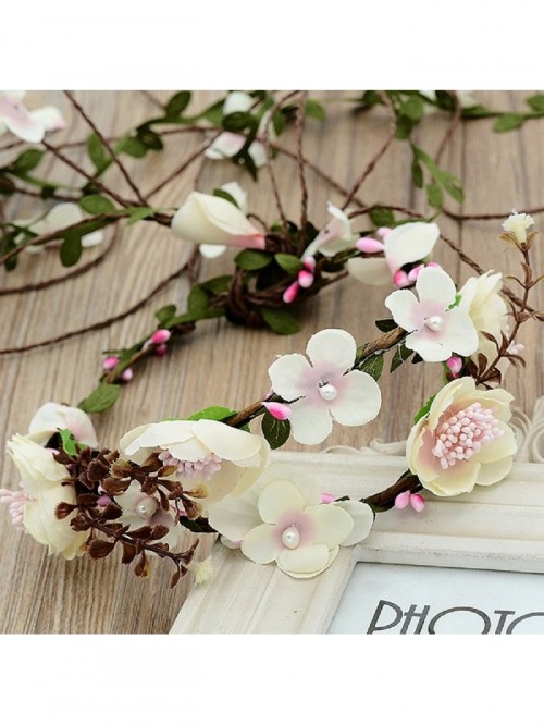 Adjustable Bridal Flower Garland Headband Flower Crown Hair Wreath Halo ...