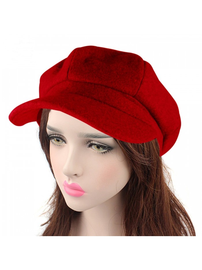 Unisex Womens Mens Vintage 8 Panel Cabbie Beret Cap newsboy Baker Boy ...