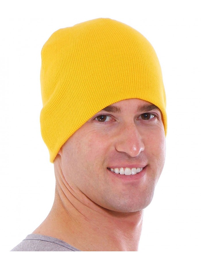 Men / Women's Winter Acrylic Knitted Beanie - 1036_Yellow - CM11N3GA79D