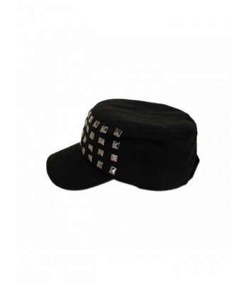 Adjustable Cotton Military Style Studded