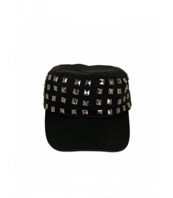 Adjustable Cotton Military Style Studded in Women's Newsboy Caps