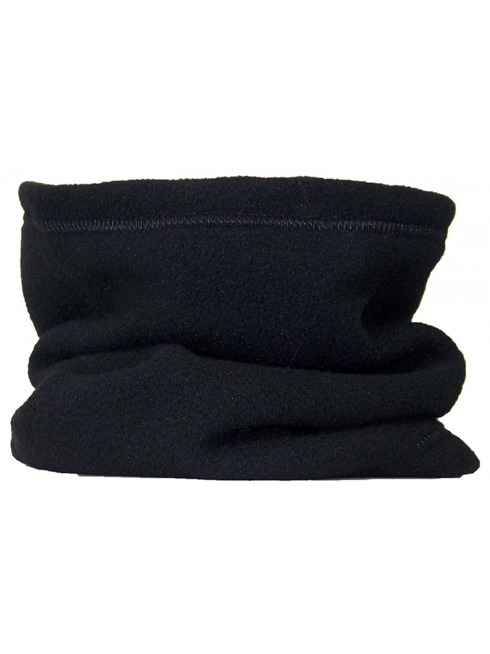 Best Winter Hats Reversible 100% Polyester Fleece Neck Gaiter/Warmer - Black - CR11GSSNFGB