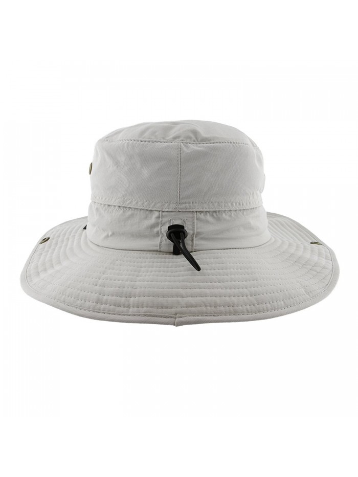 Mens Safari Sun Hat Wide Brim + Strap - Packable Crushable - CP127A8Z7QH