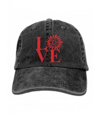 CDHLBNG Men And Women Love Supernatural Vintage Jeans Baseball Cap - Black - CG1895KSTKA