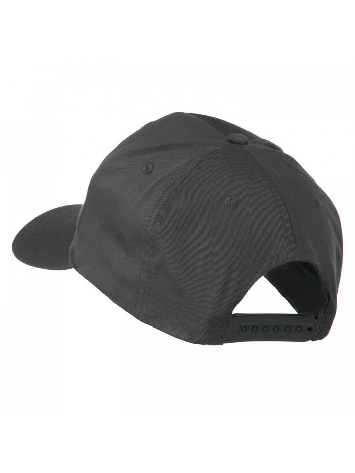 Grey American Flag Patched High Profile Cap - Charcoal Grey - C111ND5GHF3