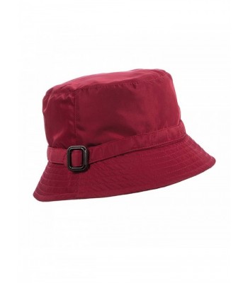 Scala Rain Hat with Buckle Trim - Wine - CM11OTK80DX