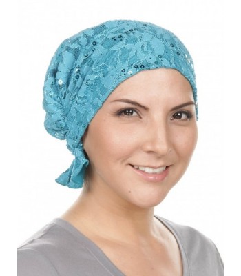 Womens Beanie Turban Headwear Turquoise