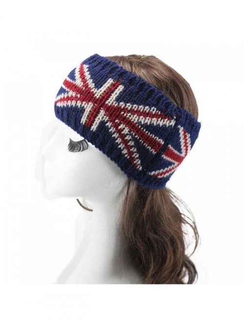 Women's British Flag Knitting Headband Handmade Hairband - C6120JFD577