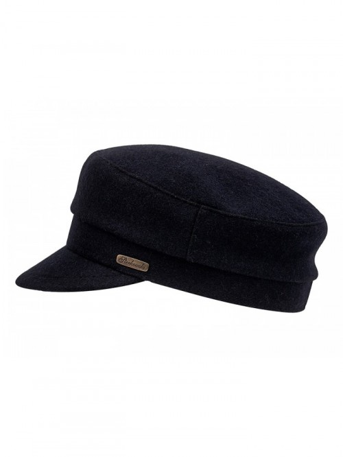 Wool Cloth Tevia Fiddler Cap - Black - CG11Q2PBP9T