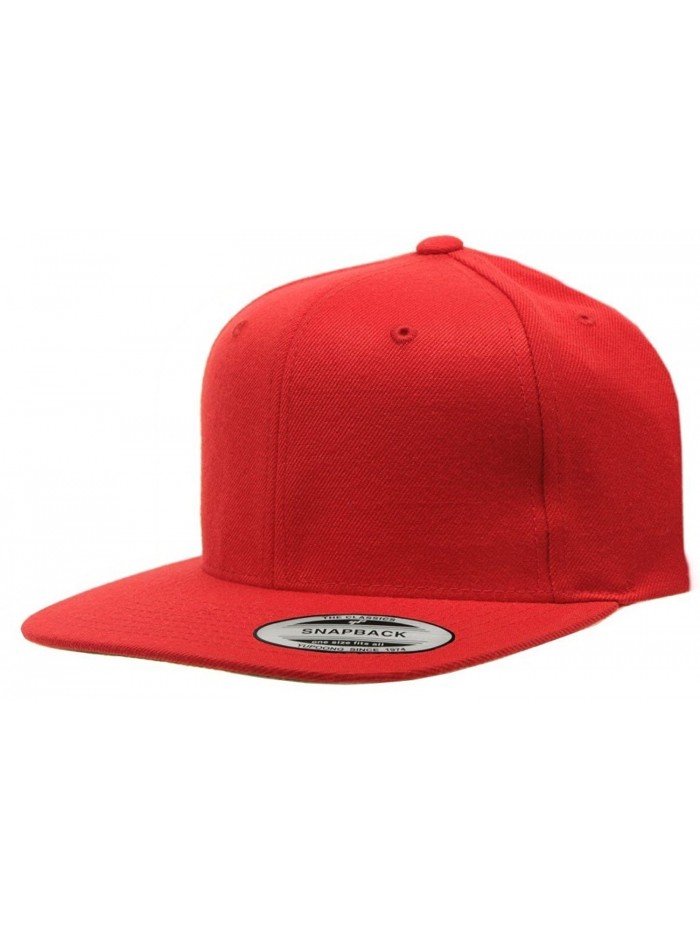 Original Yupoong Pro-style Wool Blend Snapback Blank Hat Baseball Cap ...