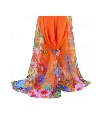 Shawl- New Lady Long Soft Wrap Silk Chiffon Scarf Scarves - X_orange ...