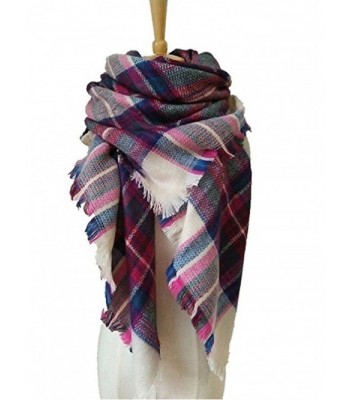 JOYEBUY Women's Warm Stylish Tassels Soft Plaid Tartan Scarf Large Blanket Wrap Shawl Valentine's Gift - Style 5 - CQ1856DNXIX