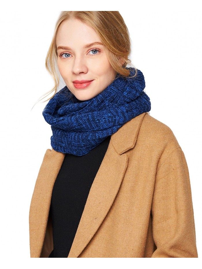 Women Men Thick Winter Infinity Circle Loop Scarf- Warm and Soft - Blue ...