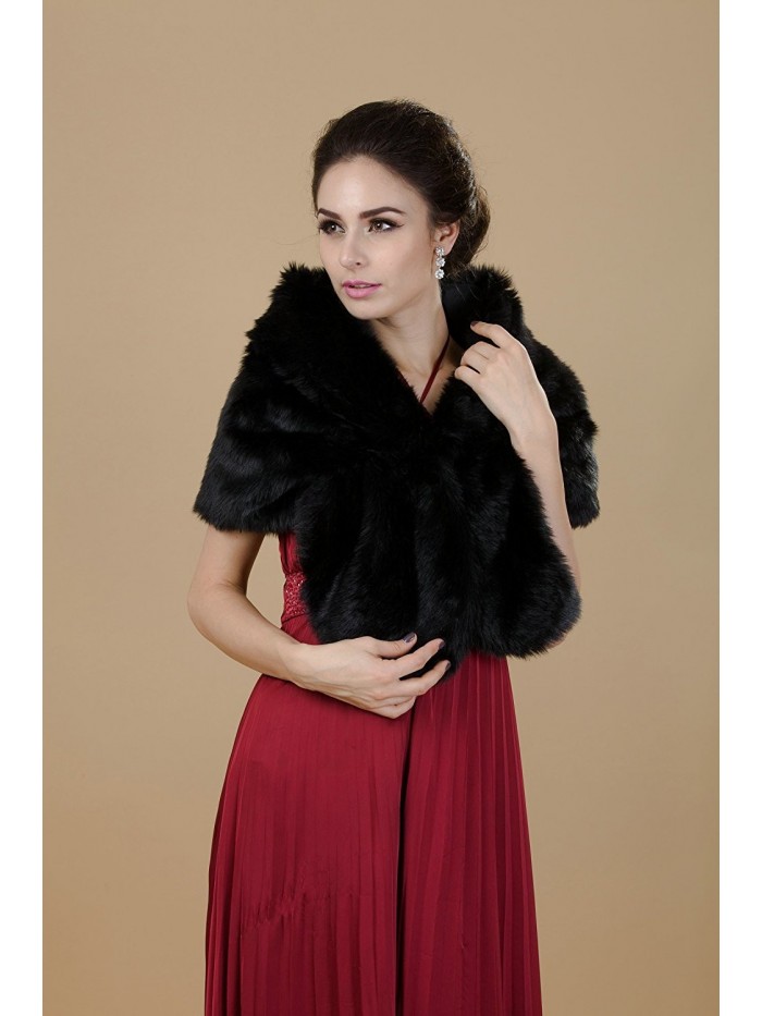 Women's Bridal Wedding Fur Scarves and Wraps- Fur Stoles and Shawls for ...