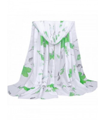 Gotd Women Fresh Long Soft Wrap scarf Shawl Chiffon Scarf Scarves - Green - CW12J23047L