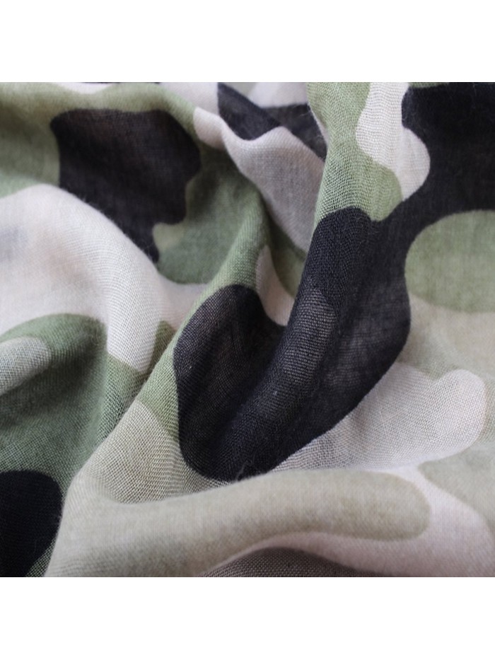 Camouflage Print Voile Print Scarf Fashionable Women Scarves - Army ...
