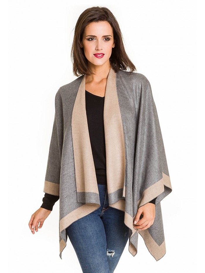 Cardigan Poncho Cape: Women Elegant Cardigan Shawl Wrap Sweater Coat ...