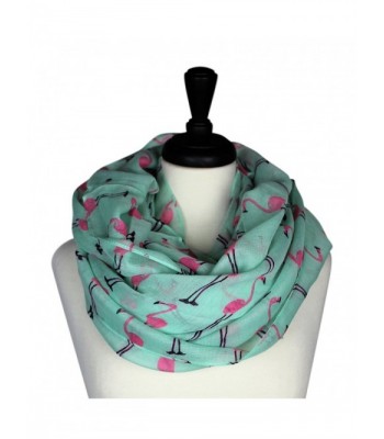 KnitPopShop Flamingo Infinity Scarf Soft (Turquoise and Pink) - CN1853KG0MI