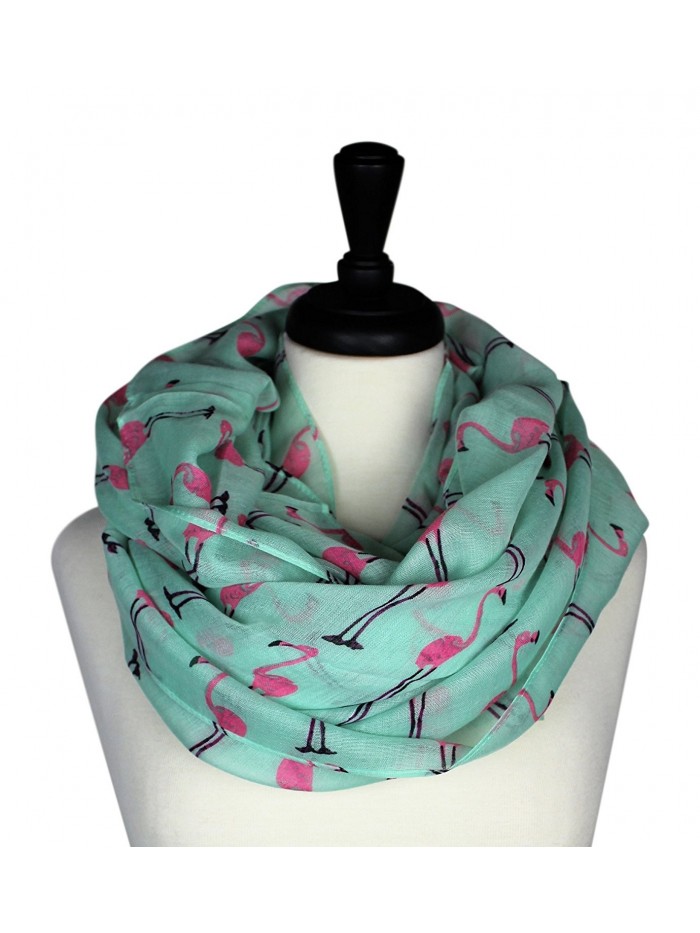 KnitPopShop Flamingo Infinity Scarf Soft (Turquoise and Pink) - CN1853KG0MI