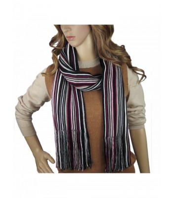 Debra Weitzner Knitted Winter Scarf- Mens Womens- Colorful Knit Striped Scarf - Striped 06 - C0185QDWR4W