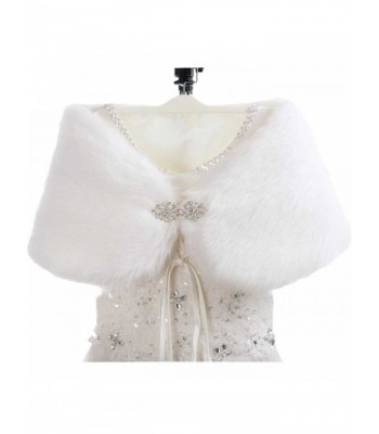 Bridal Warm Fur Shawl White Wedding Bolero Wrap Cape Stole Women Coat ...