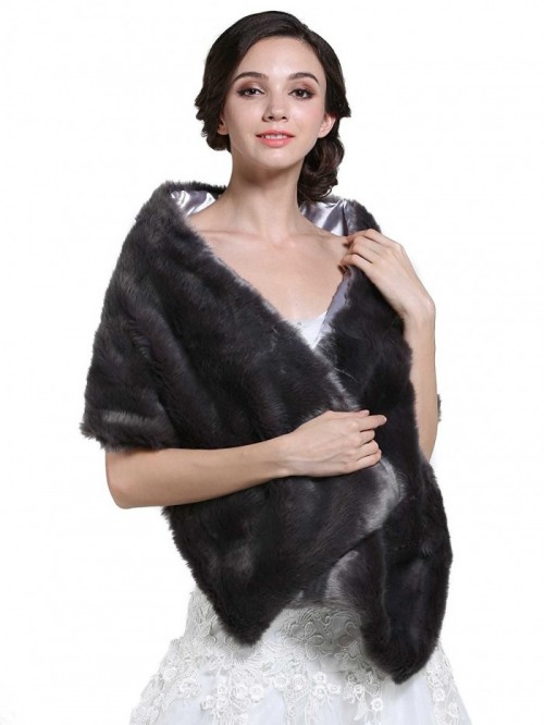 Women's Bridal Fur Wraps and Shawls Wedding - C712MFGVZJN