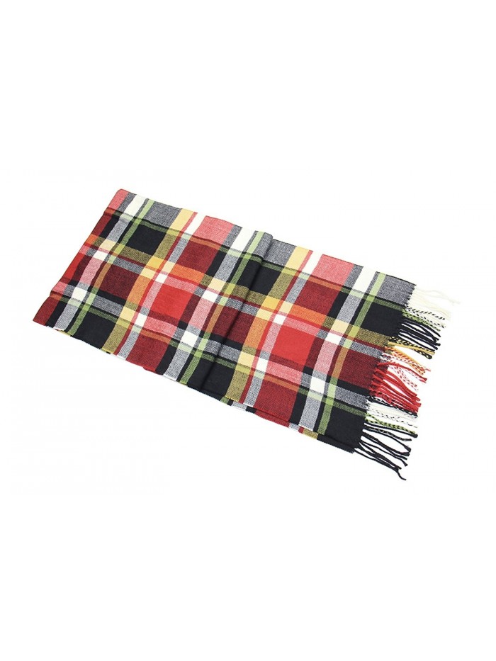 Scottish Tartan Plaid Cashmere Feel Winter Warm Scarf Unisex - Rust Multi  Plaid - C6186ADC2S3