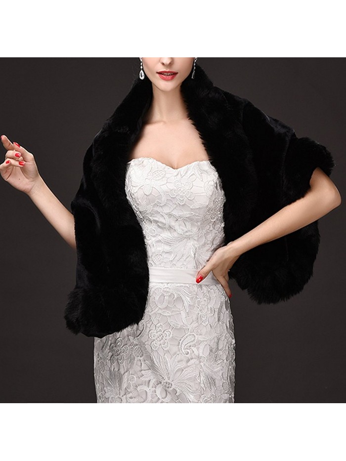 Faux Fur Shawls Wraps Wedding Coat For Women Girls Winter Stoles ...