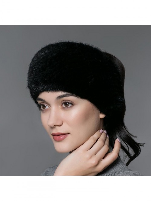 Women's Winter Headwraps Real Knitted Mink Scarf Fur Headband ...