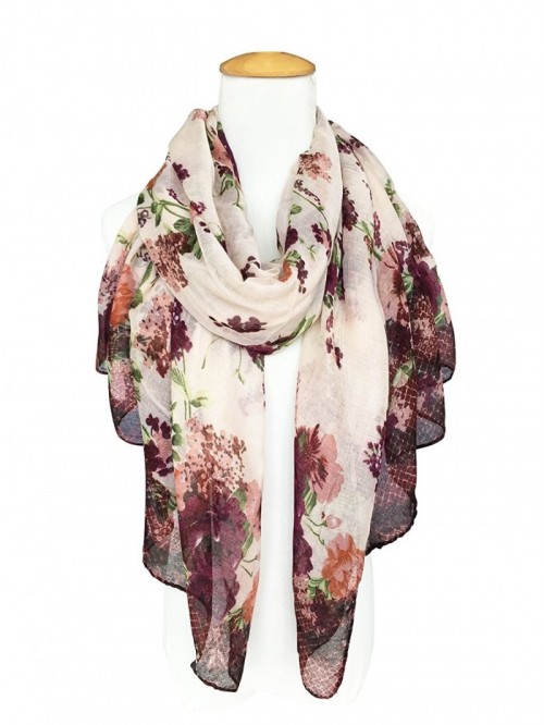 Herebuy Fashionable Floral Scarves Pretty Rose Print Scarf Shawl