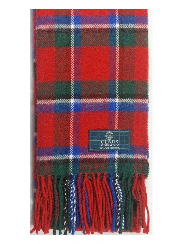 Lambswool Scottish Sinclair Red Modern Tartan Clan Scarf Gift - CV118SCFV71