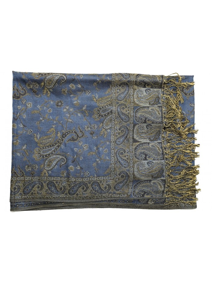 Achillea Soft Silky Reversible Paisley Pashmina Shawl Wrap Scarf w