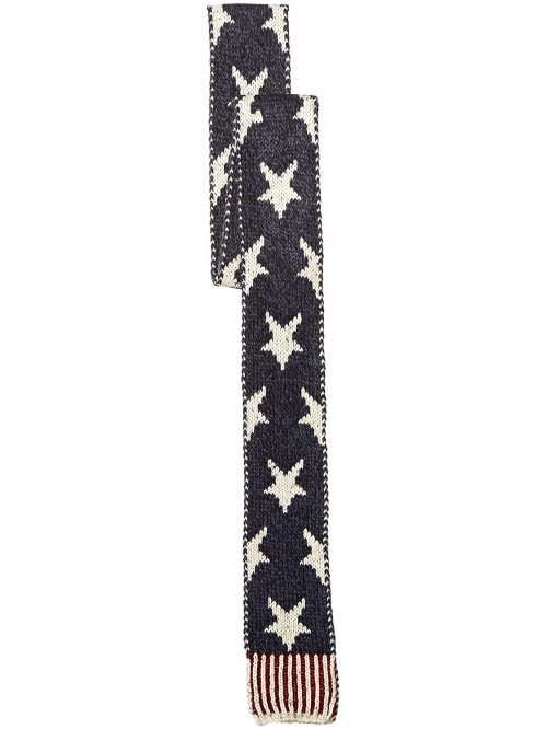 Women's Love America Long Skinny Scarf-Stars - Navy - CE12F6B1YLD