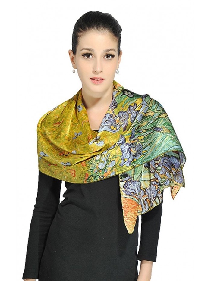 Women Luxurious Charmeuse Silk Van Gogh's 