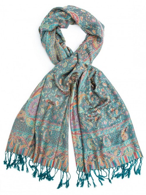 Bohomonde-Tiaja Scarf- Pashmina Indian Paisley Traditional Jacquard ...