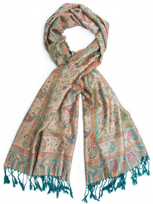 Bohomonde-Tiaja Scarf- Pashmina Indian Paisley Traditional Jacquard ...