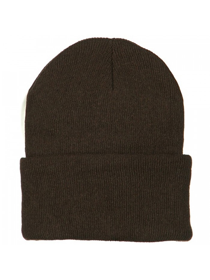 Stretch ECO Cotton Long Beanie - Brown - CM1156XGRV9