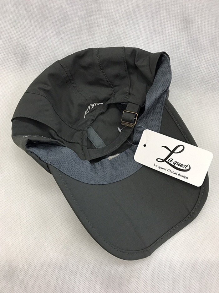 Sun Hat Packable Cap Long Bill Water Repellent Finish - Black - CL1829ZRD4L