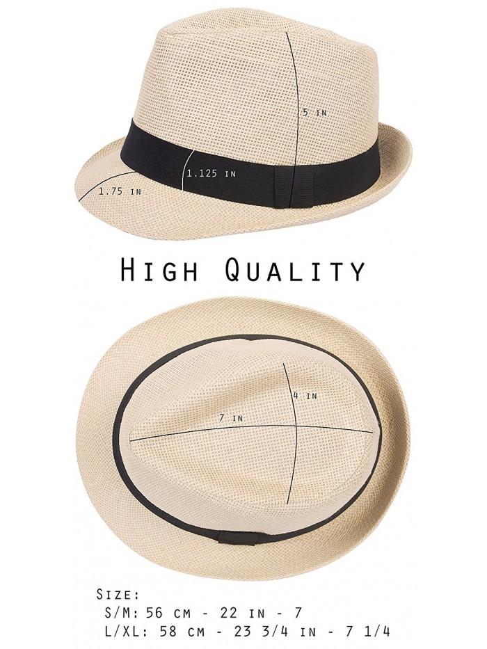 Mens Womens Straw Summer Short Brim Fedora Hat Trilby Beach Gangster ...