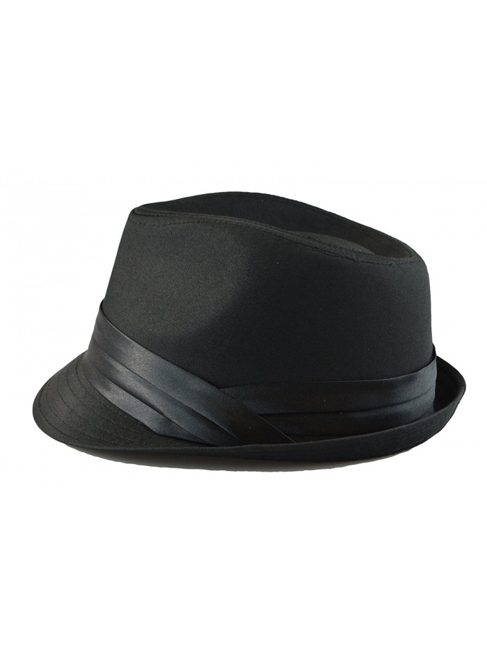 Mens Classic Fedora Plain Basic Solid Trilby Short Brim Hat S M L Xl Avl Black Co12c50mehl