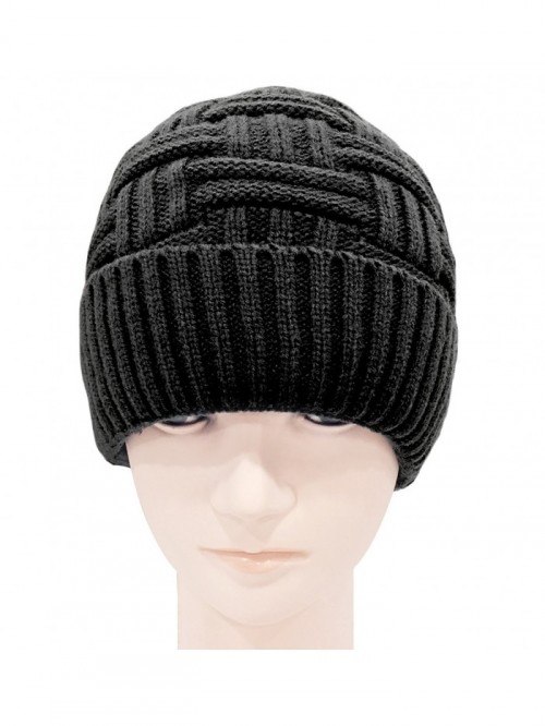 Mens Winter Warm Knitting Hats Wool Baggy Slouchy Beanie Hat Skull Cap ...